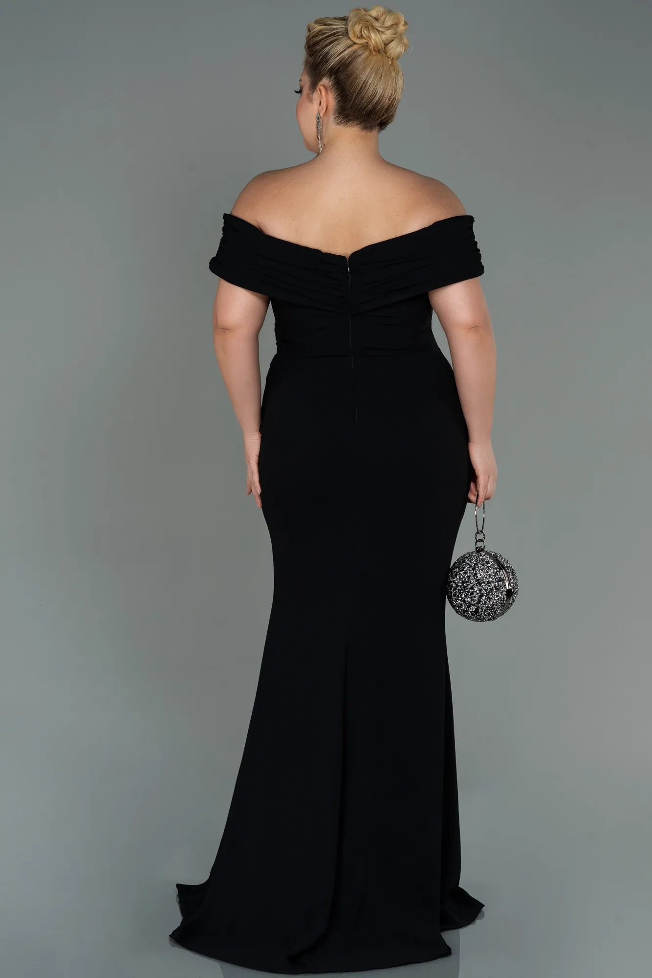 Robe de Soirée Grande Taille Longue Bleu Saxe ABU3172