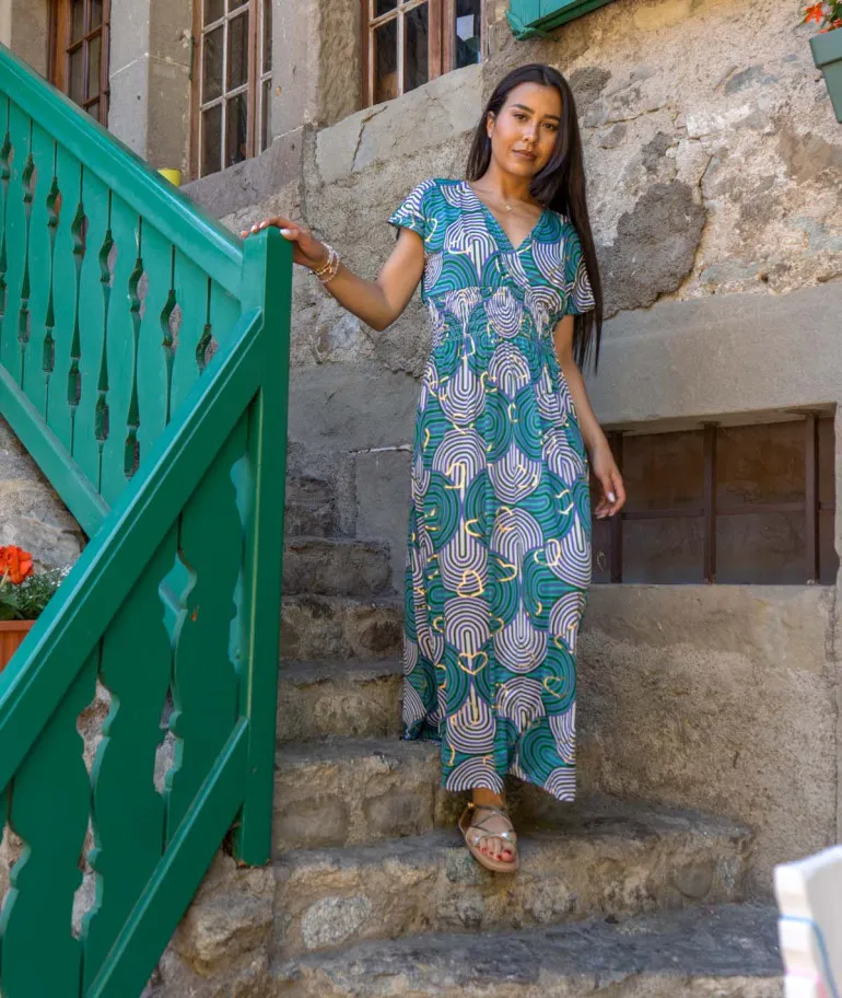 Robe longue ceinturée Nolly