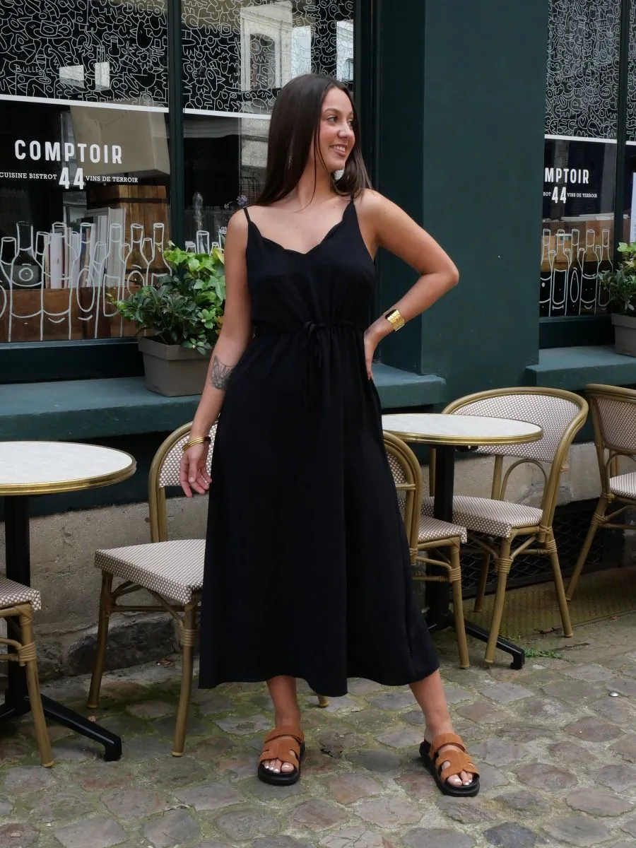 Robe longue Charlotte Noir