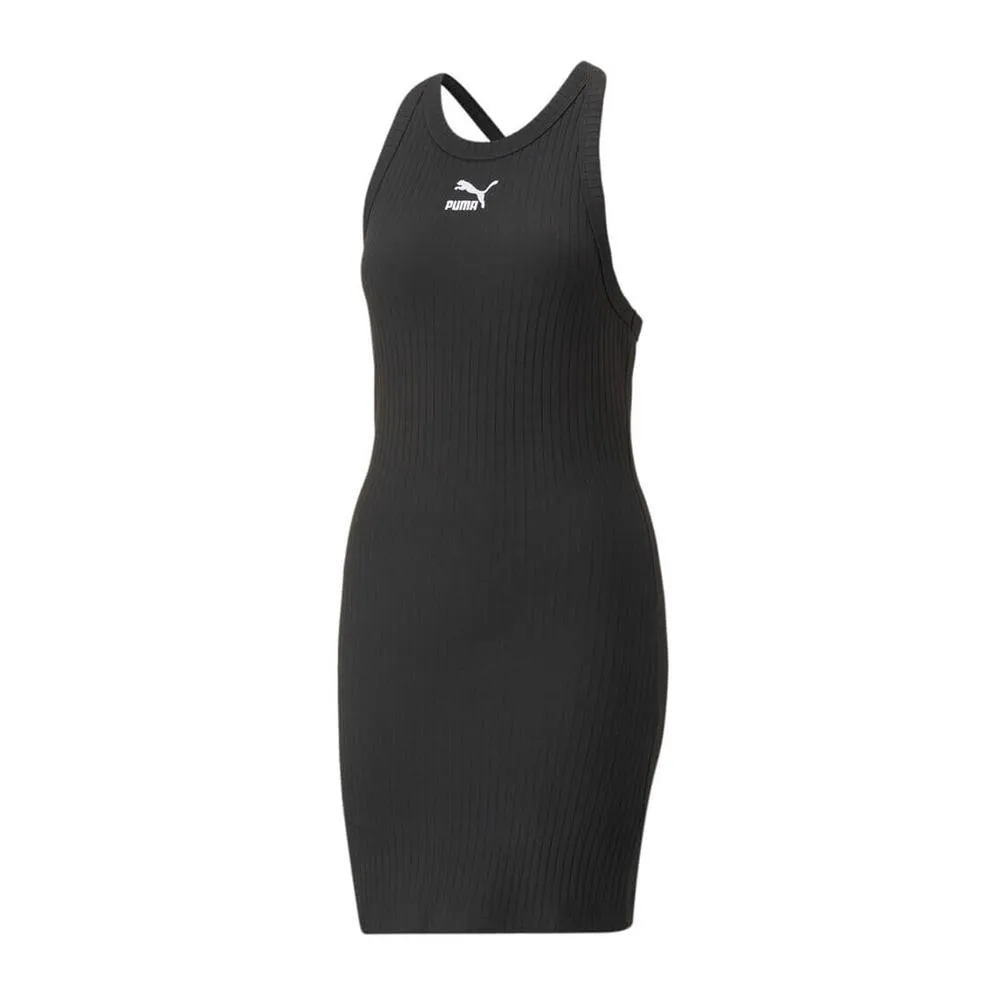 Robe Noire Femme Puma Classics Ribbed