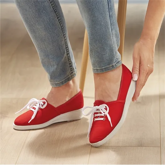 Tennis souple rouge ou marine Pédilège