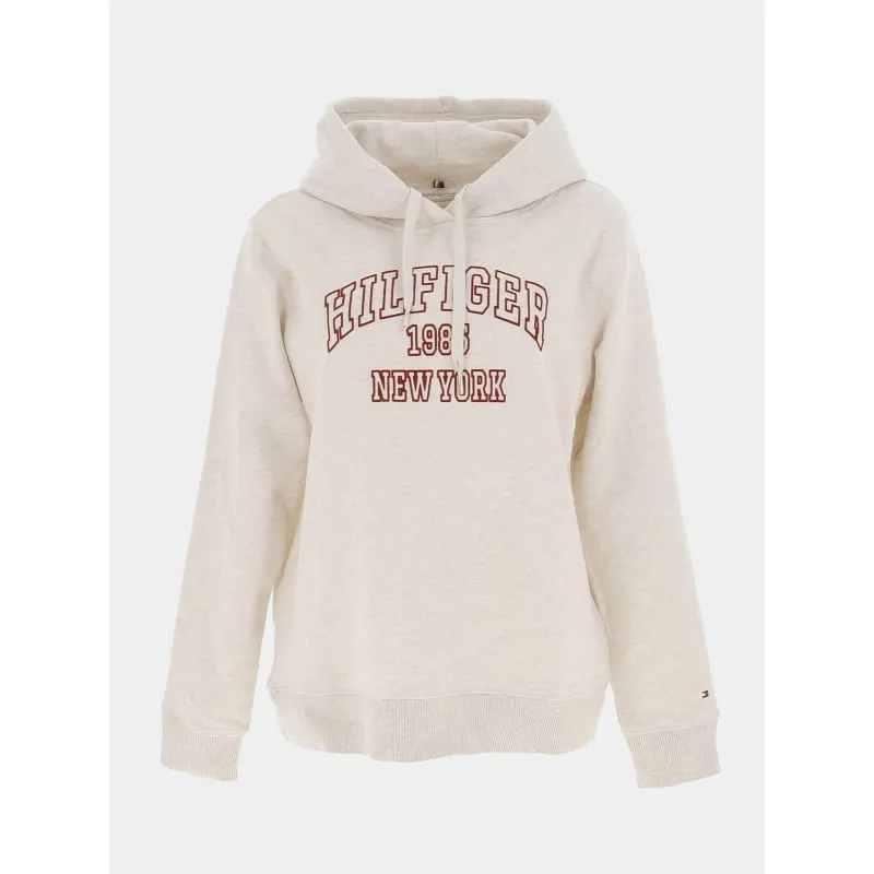 Top manche 3/4 reg varsity blanc femme - Tommy Hilfiger | wimod