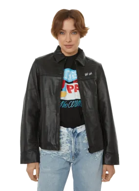 VESTE BRUNO EN CUIR - DEADWOOD pour FEMME | Printemps