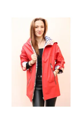 Veste capuche cuir mat : AB 2176