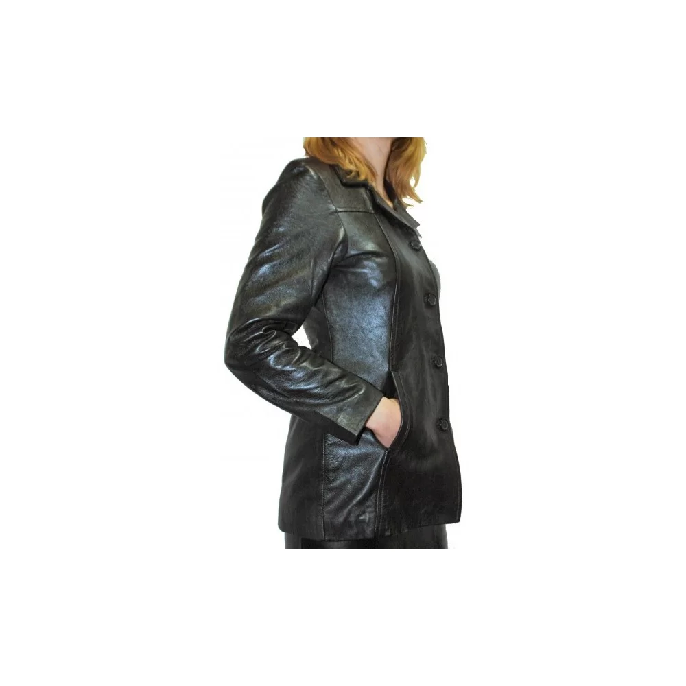 Veste cuir femme agneau modèle Celia