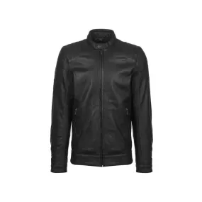 Veste moto cuir John Doe Roadster noir