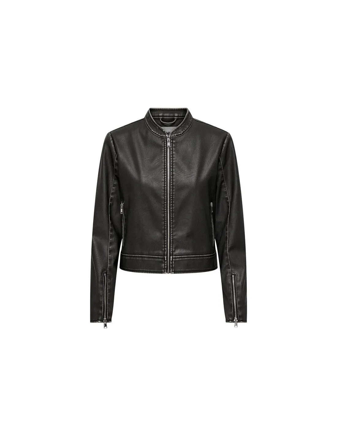 Veste Only mindy Faux cuir Noir Femme