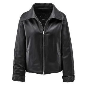 Veste réversible en cuir dʼagneau/nylon OCONI