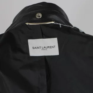 Veste T.36 Saint Laurent Cuir Noir