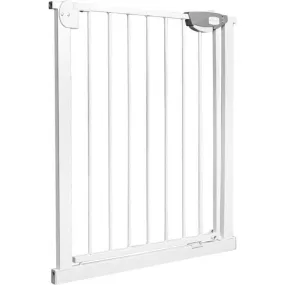 XMTECH Barriere de Securite, Longueur réglable dim.75-85 cm, Ouverture Double Sens -sans perçage, blanc, pour enfants et animaux