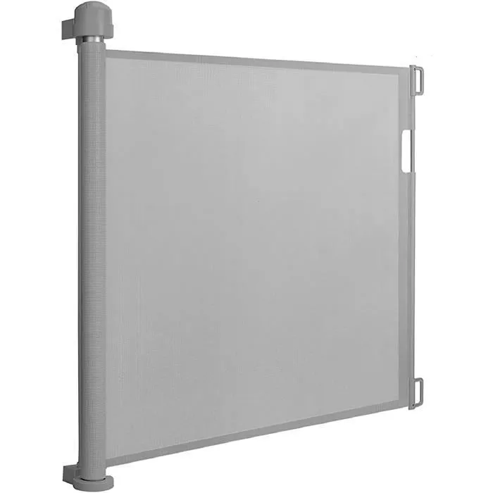 XMTECH Barrière de Sécurité pour Bébés - Chiens Rétractable (Large : 0 - 150 CM) - Gris - Pour enfants et animaux
